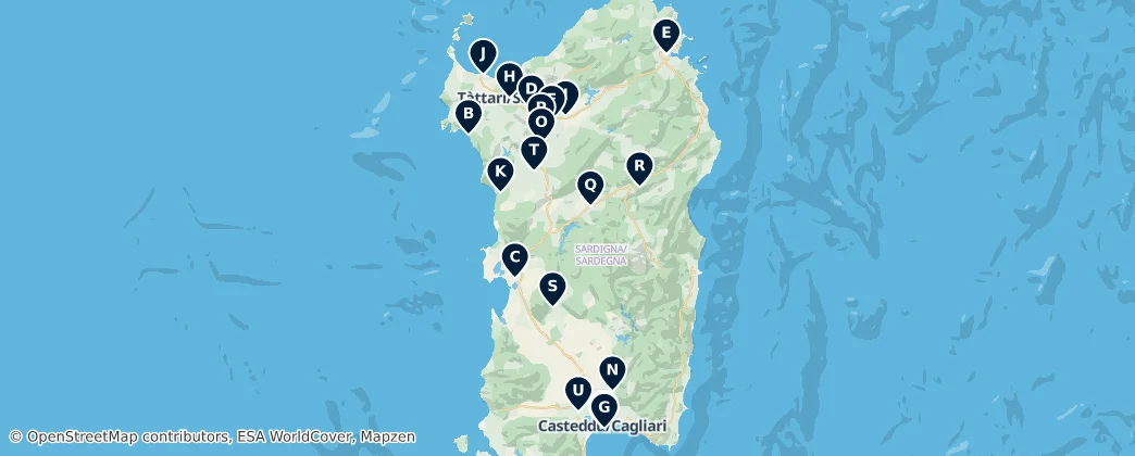Map of Sardinia