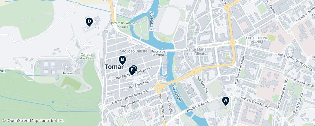 Map of Tomar