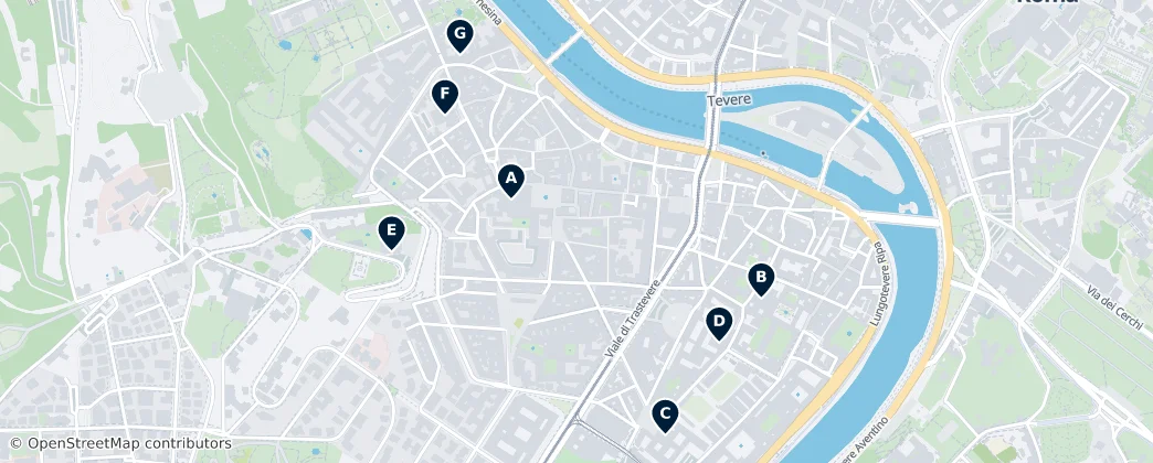 Map of Trastevere