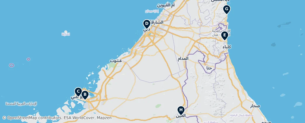 Map of United Arab Emirates