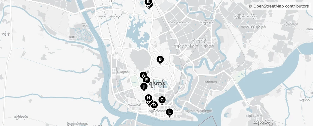 Map of Yangon