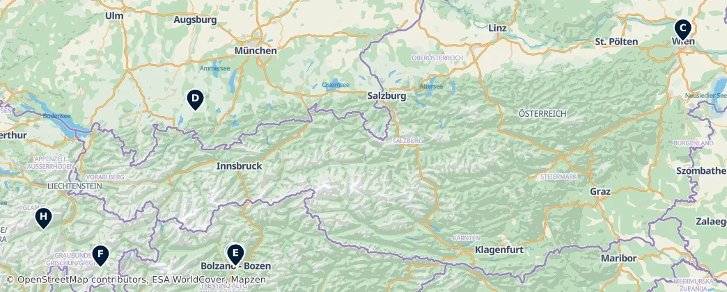 Map of Alps