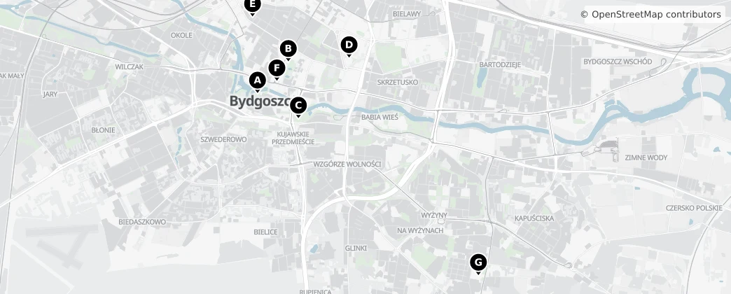 Map of Bydgoszcz