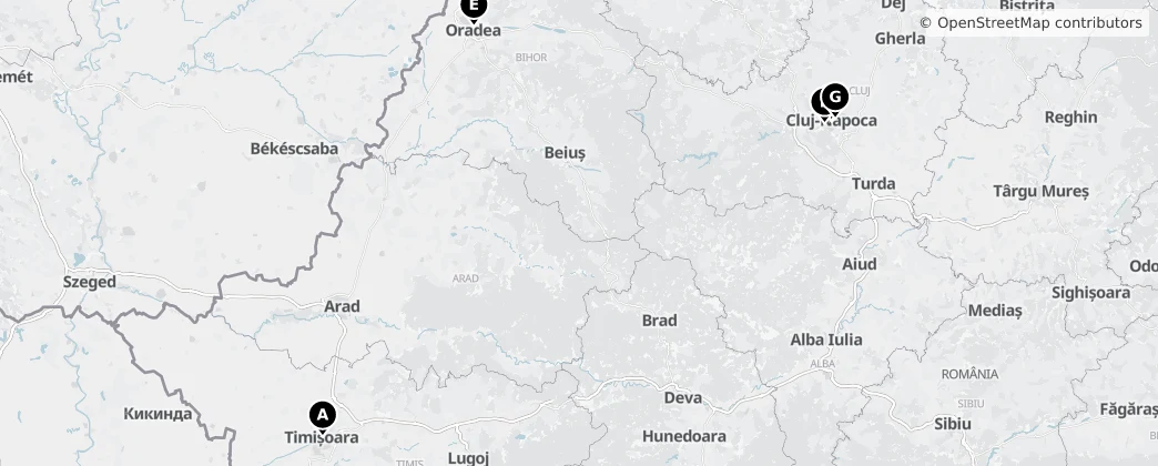 Map of Romania