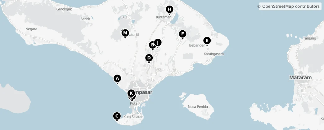 Map of Bali