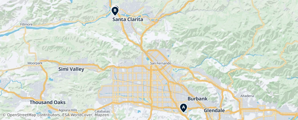Map of Los Angeles County