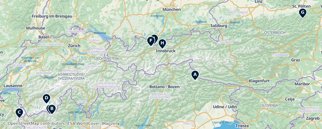 Map of Alpen