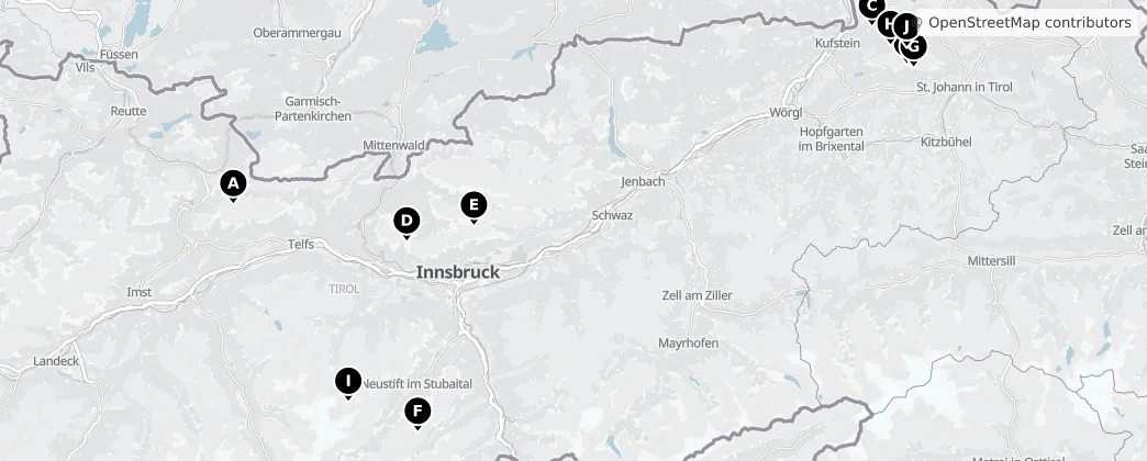 Map of Tirol