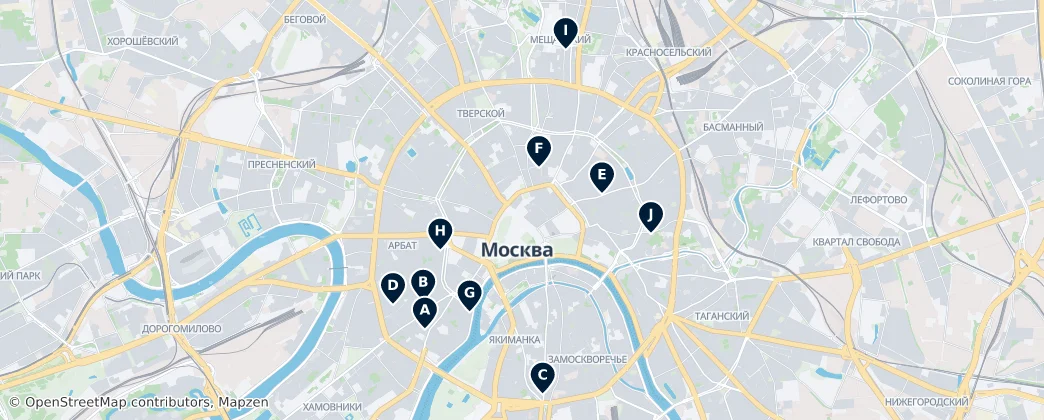 Map of Moskou
