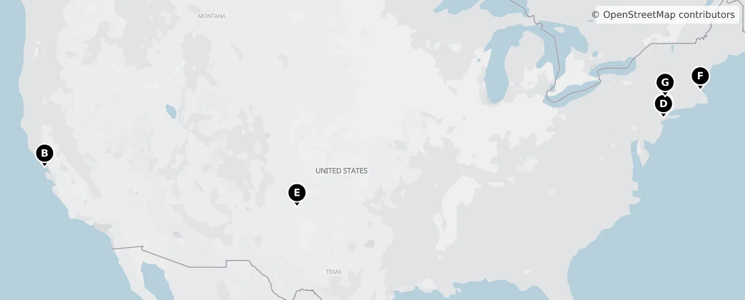 Map of Verenigde Staten van Amerika