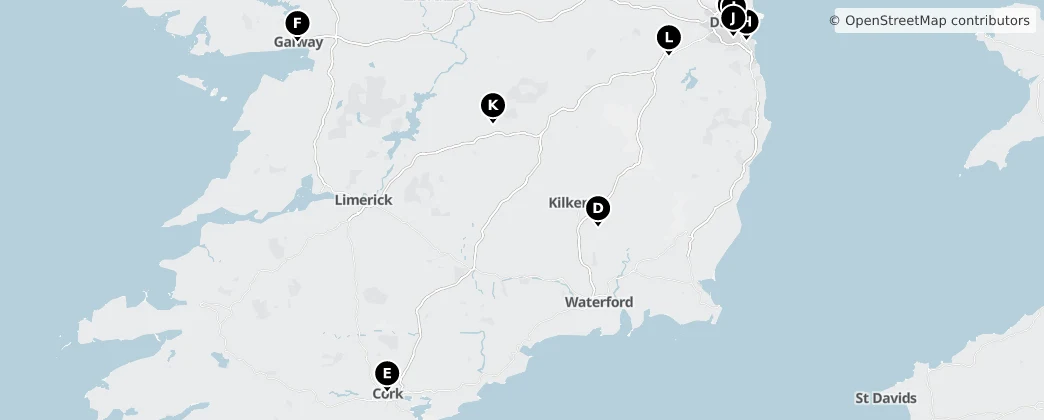 Map of Ierland