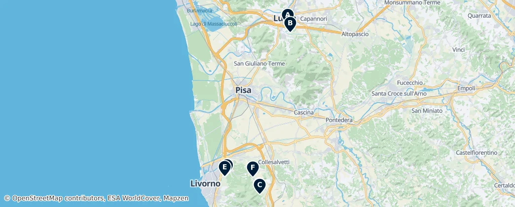 Map of Toscane