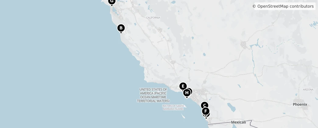 Map of Californië