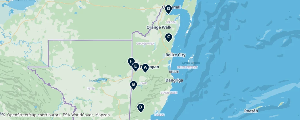 Map of Belize