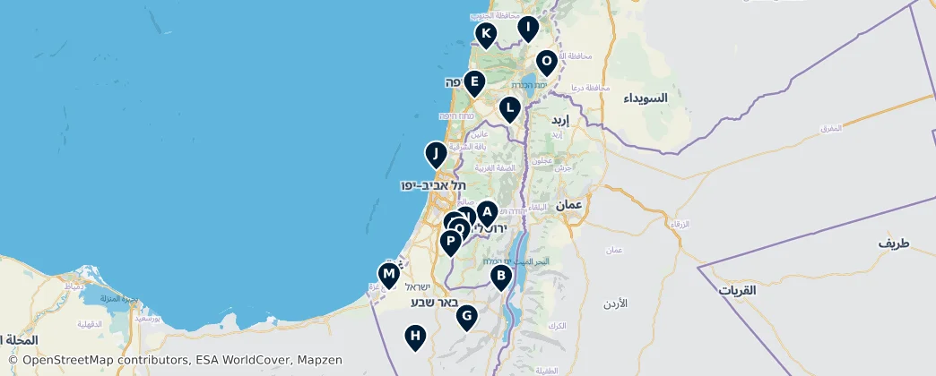 Map of Israël