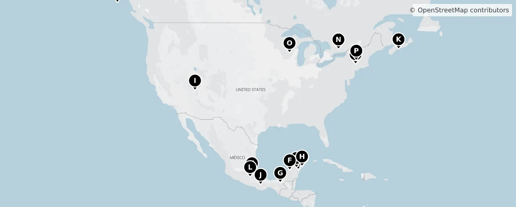 Map of Noord-Amerika