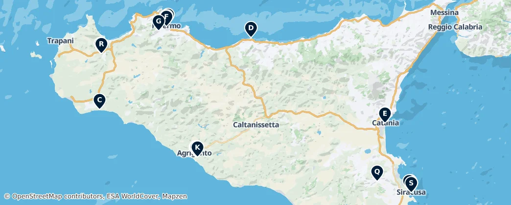 Map of Sicilië