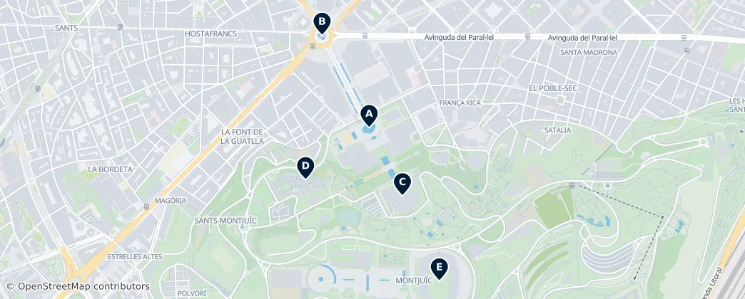 Map of El Poble-sec