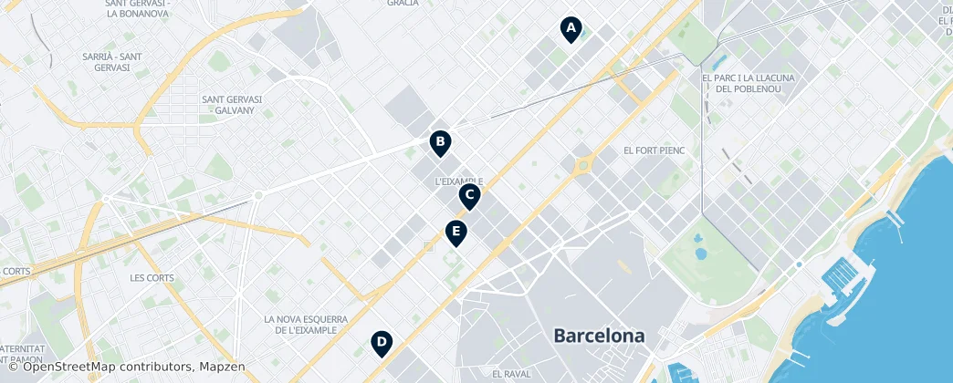Map of Eixample