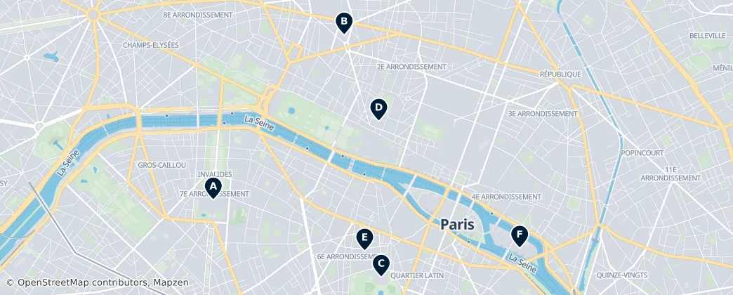 Map of Parijs