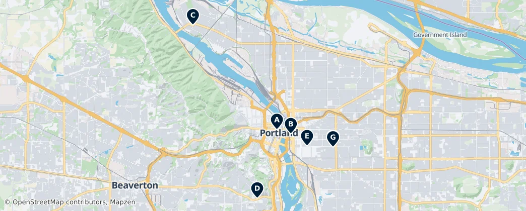 Map of Portland