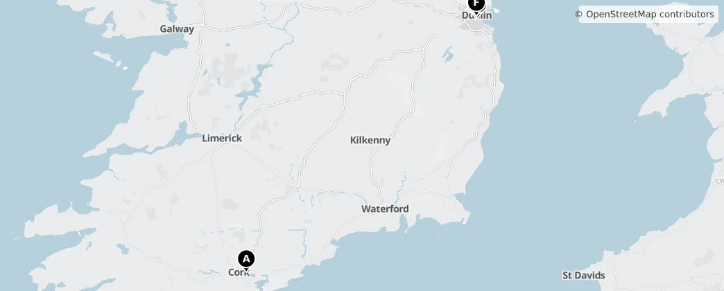 Map of Ierland