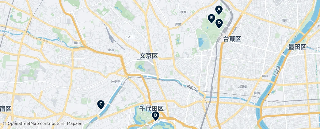 Map of Bunkyo