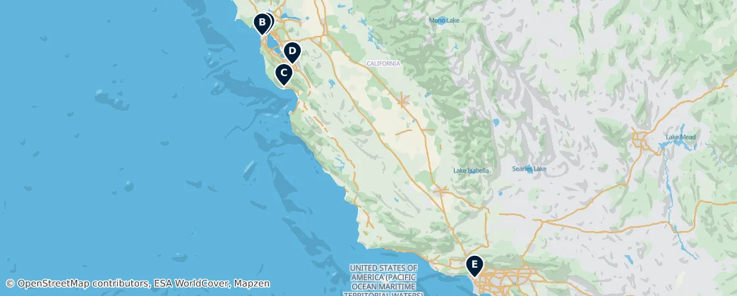 Map of Californië