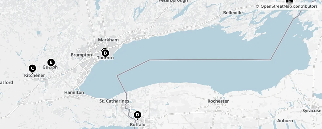 Map of Ontario