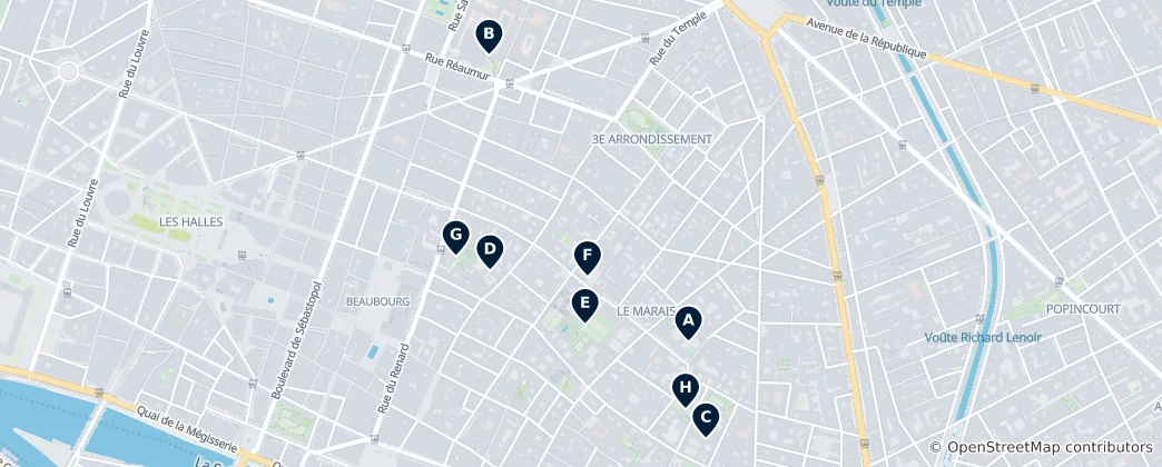 Map of 3e arrondissement