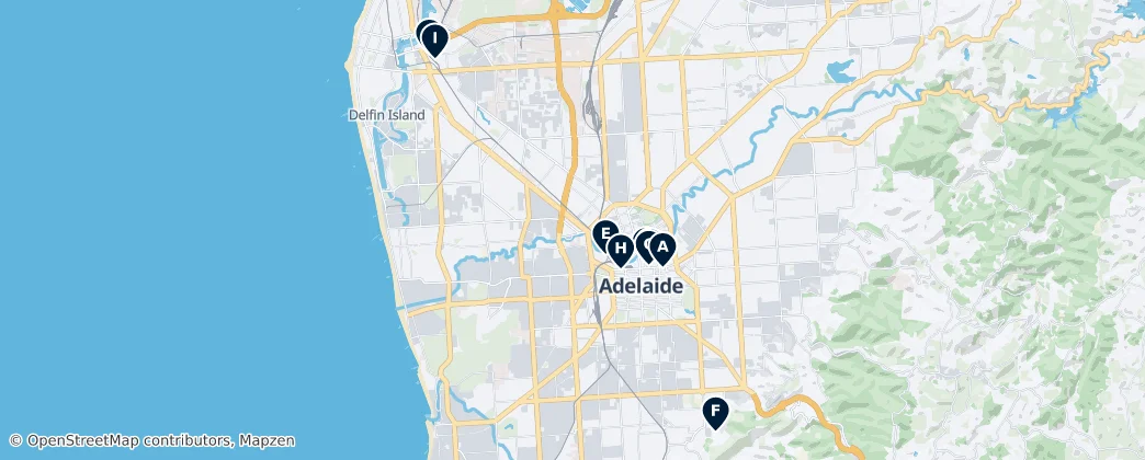 Map of Adelaide