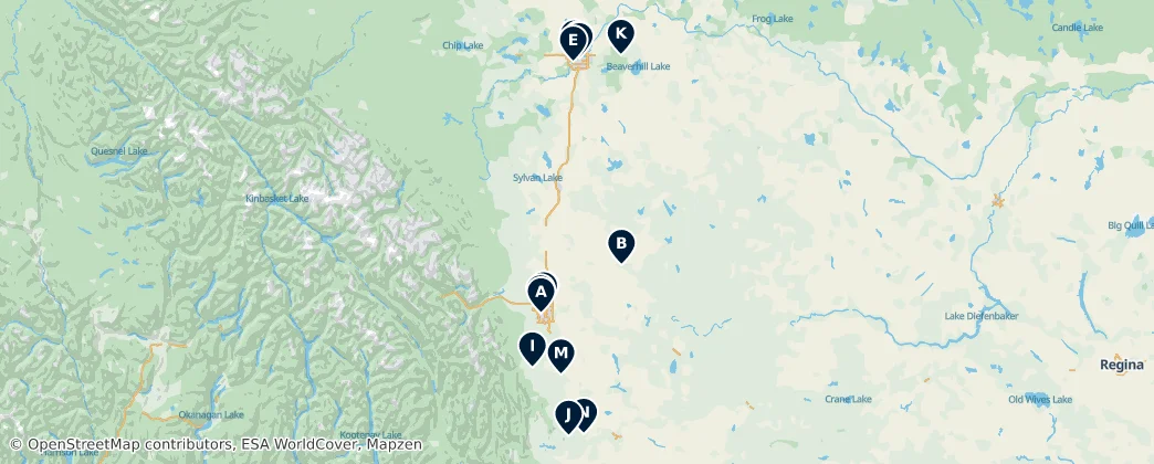 Map of Alberta