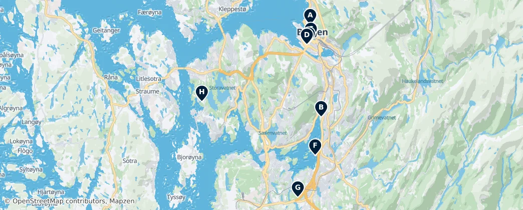 Map of Bergen