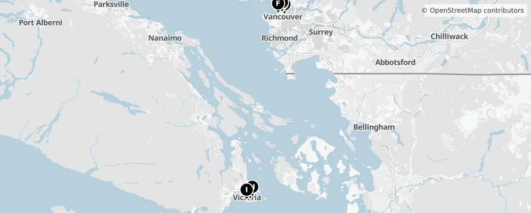 Map of Brits-Columbia