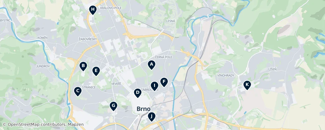 Map of Brno