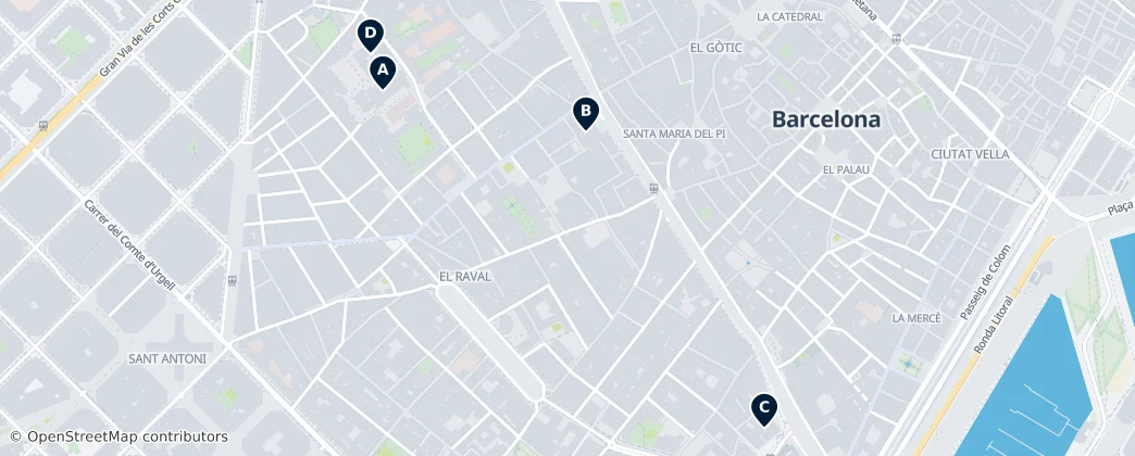 Map of El Raval
