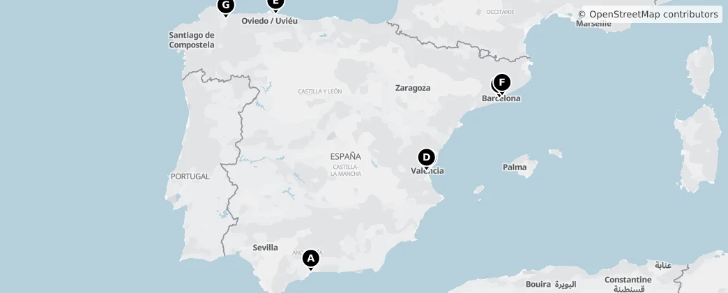 Map of Europe/Madrid Timezone