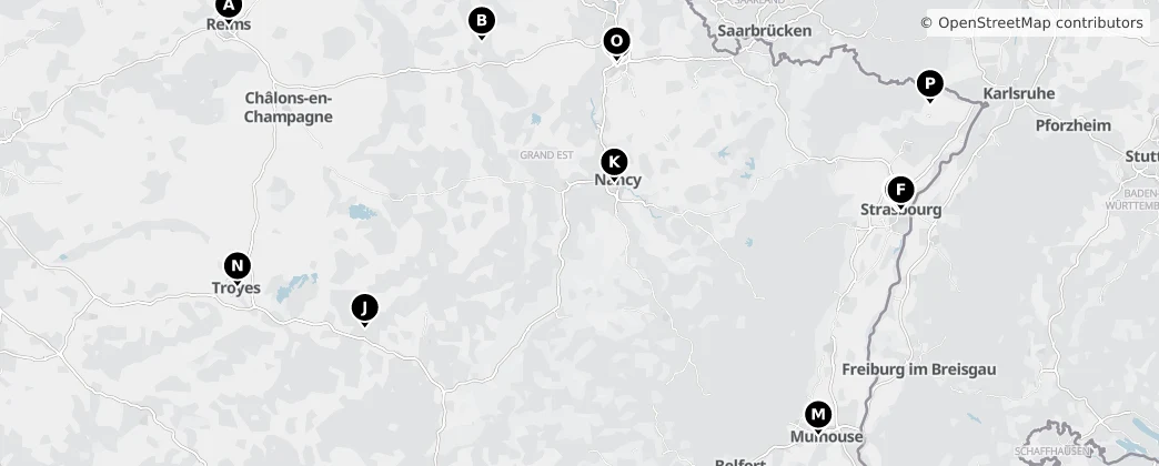 Map of Grand Est