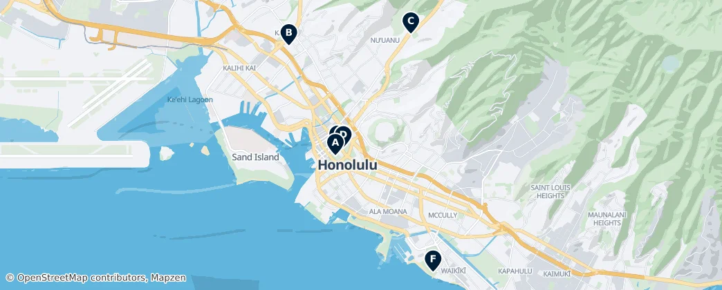 Map of Honolulu
