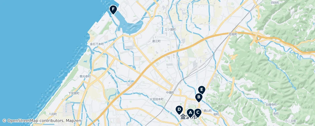 Map of Kanazawa