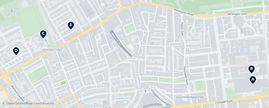 Map of Kensington