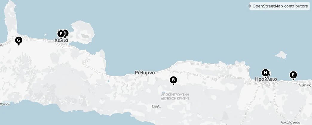 Map of Kreta
