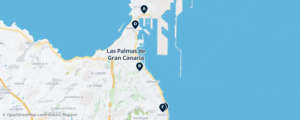 Map of Las Palmas de Gran Canaria