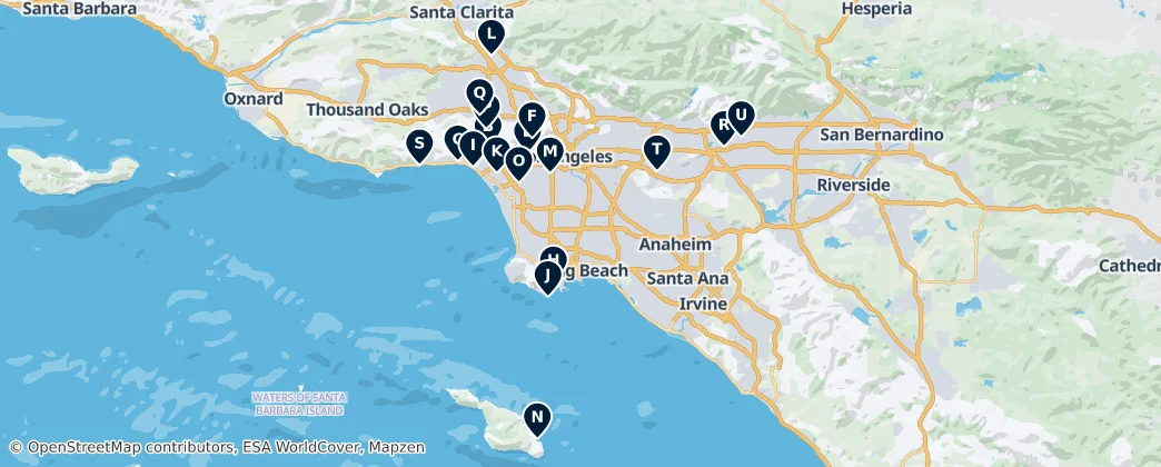 Map of Los Angeles County