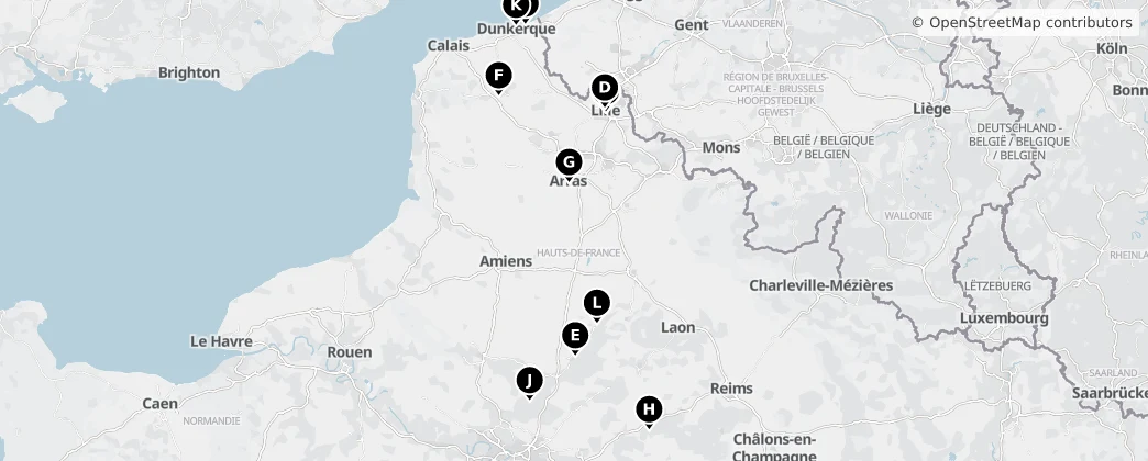 Map of Hauts-de-France