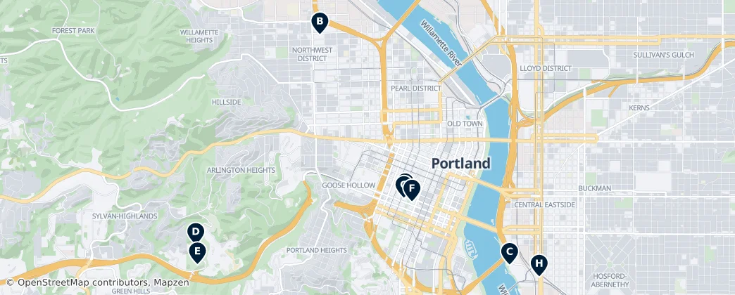 Map of Portland