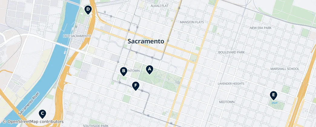 Map of Sacramento