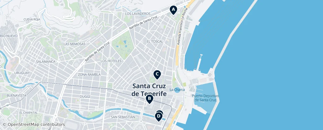 Map of Santa Cruz de Tenerife