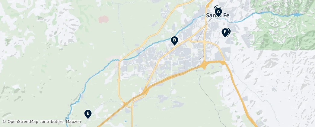 Map of Santa Fe County
