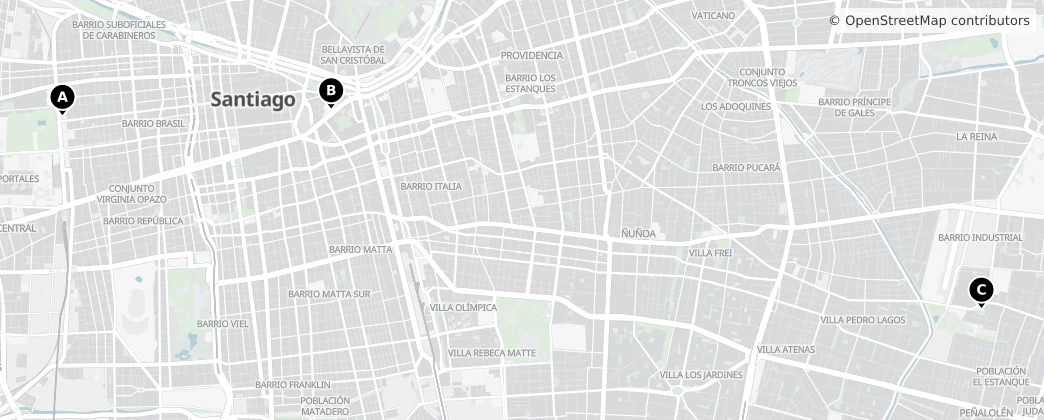 Map of Santiago